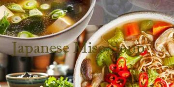 Japanese miso soup with tofu vegetables and clear broth healthy Asian soup for weight loss