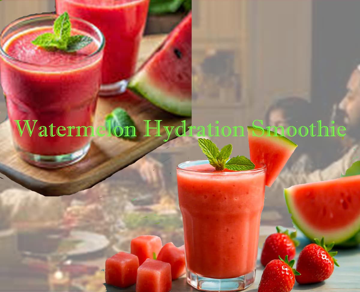 Ramadan drinks to stay hydrated watermelon smoothie healthy refreshing homemade drink