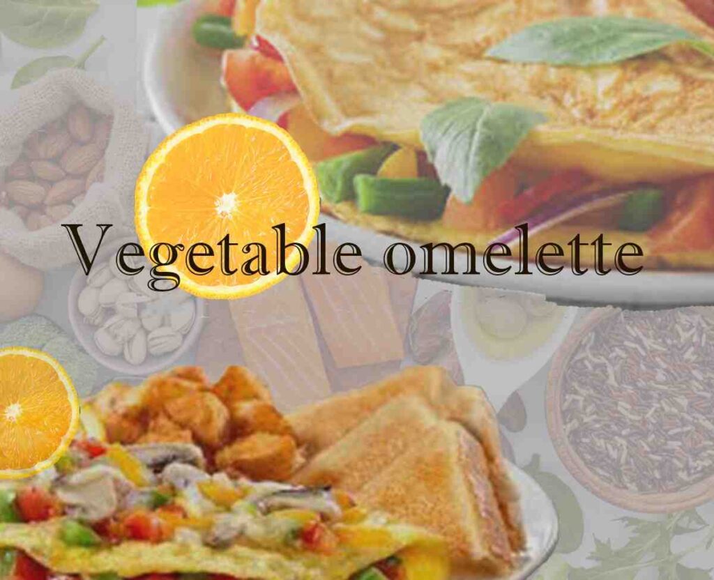 homemade vegetable omelette healthy breakfast meal