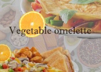 homemade vegetable omelette healthy breakfast meal