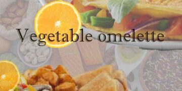 homemade vegetable omelette healthy breakfast meal
