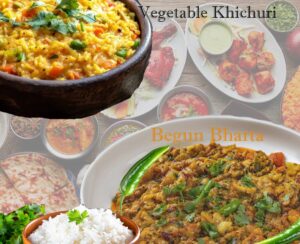 Healthy Bangladeshi Recipes featuring vegetable khichuri and begun bharta traditional nutritious meals for busy people and beginners